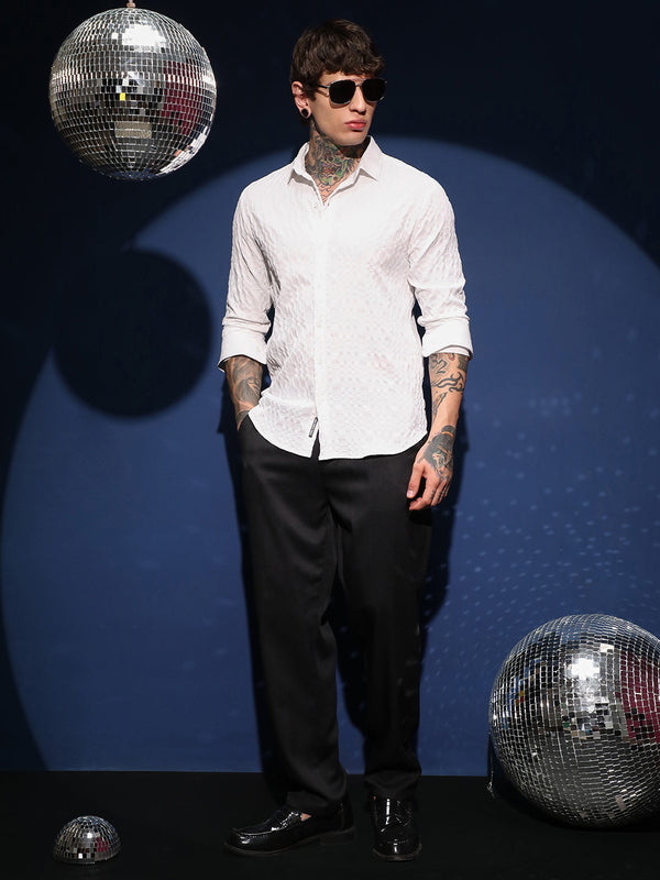 Embossed Geometric Shirt