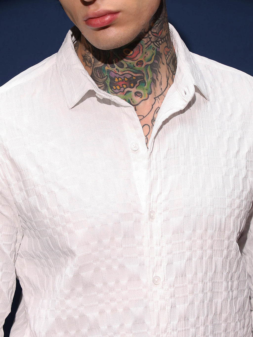 Embossed Geometric Shirt