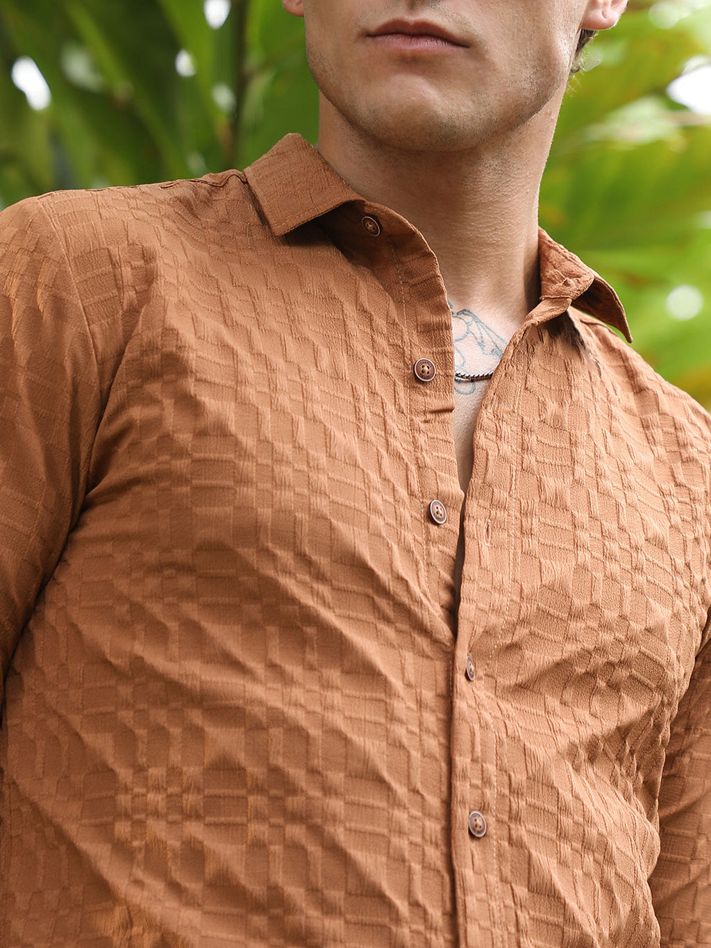 Embossed Geometric Shirt