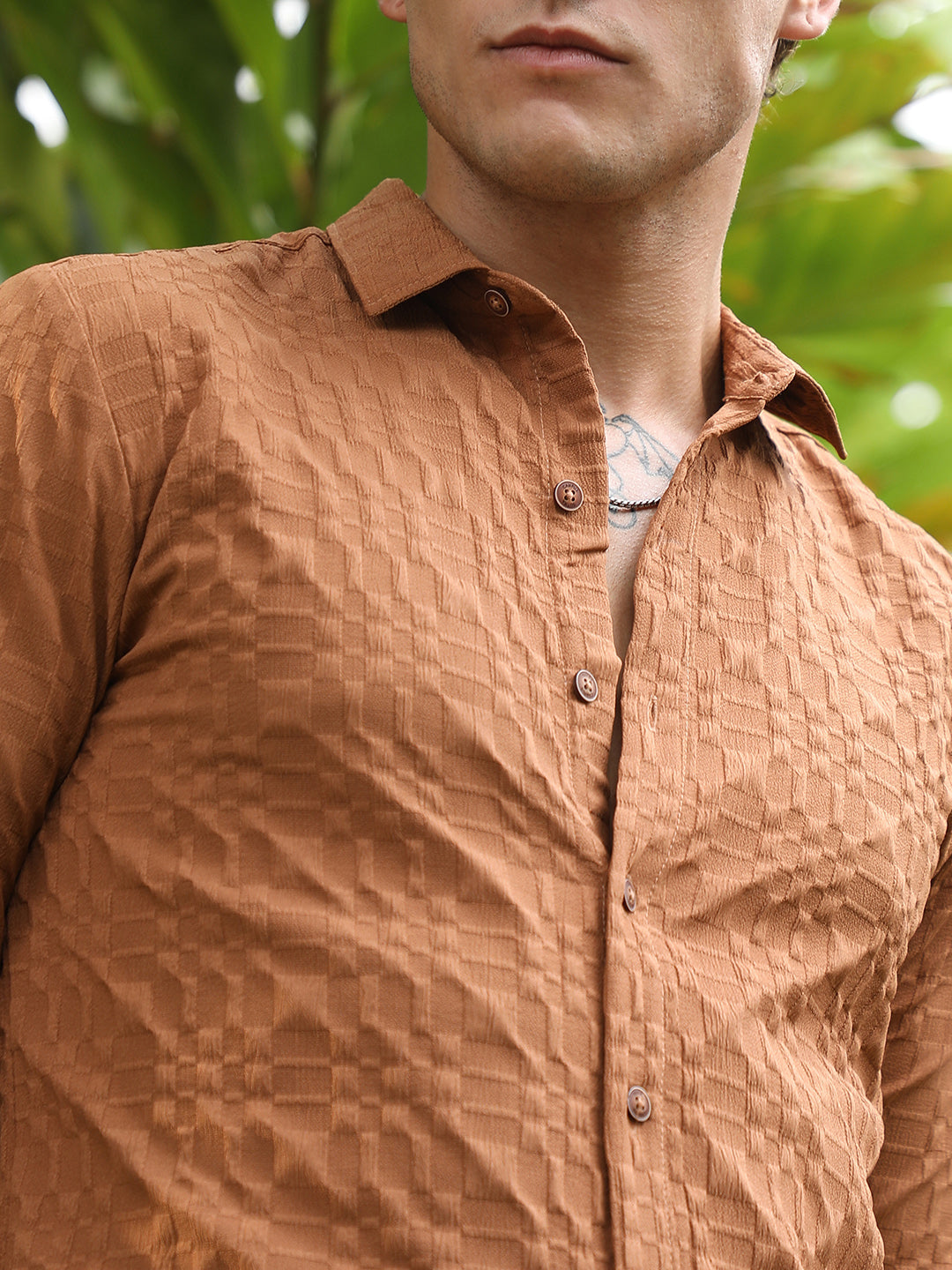 Embossed Geometric Shirt