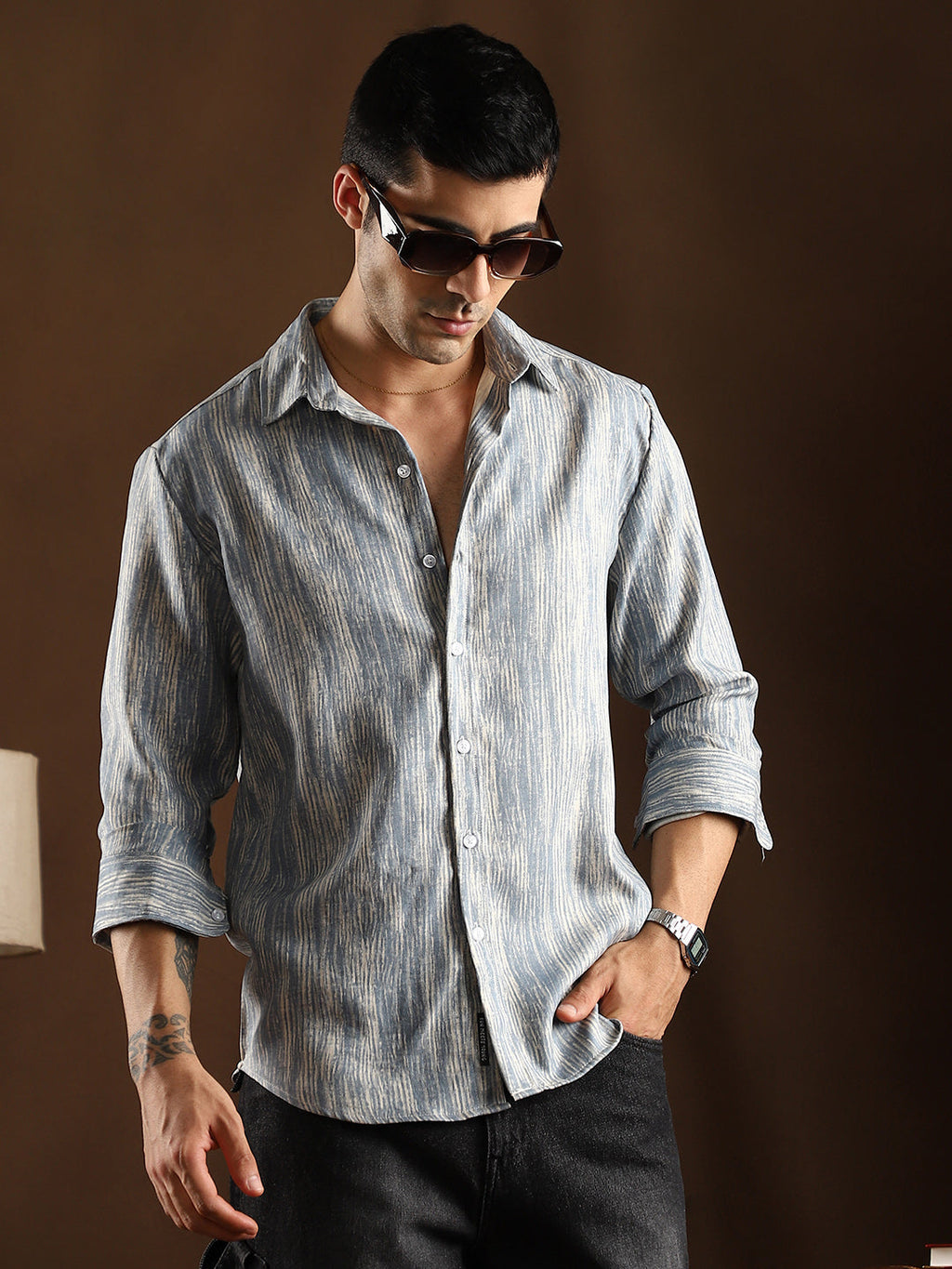 Distortion-Weave Shirt