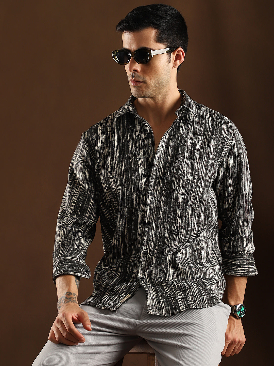 Distortion-Weave Shirt