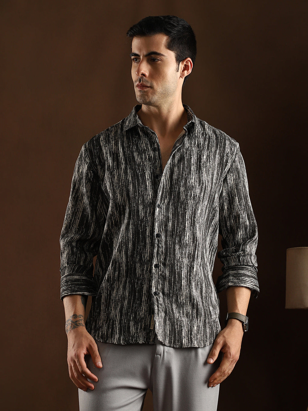 Distortion-Weave Shirt