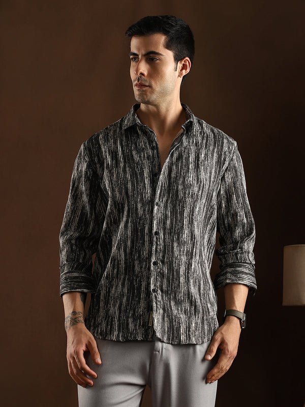 Distortion-Weave Shirt