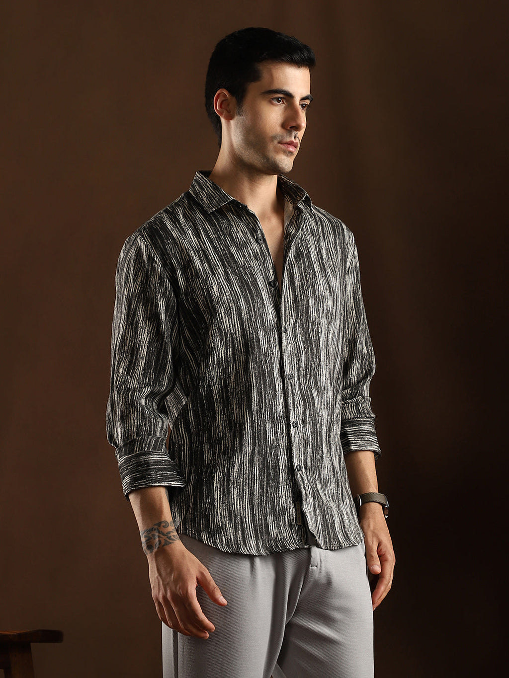 Distortion-Weave Shirt