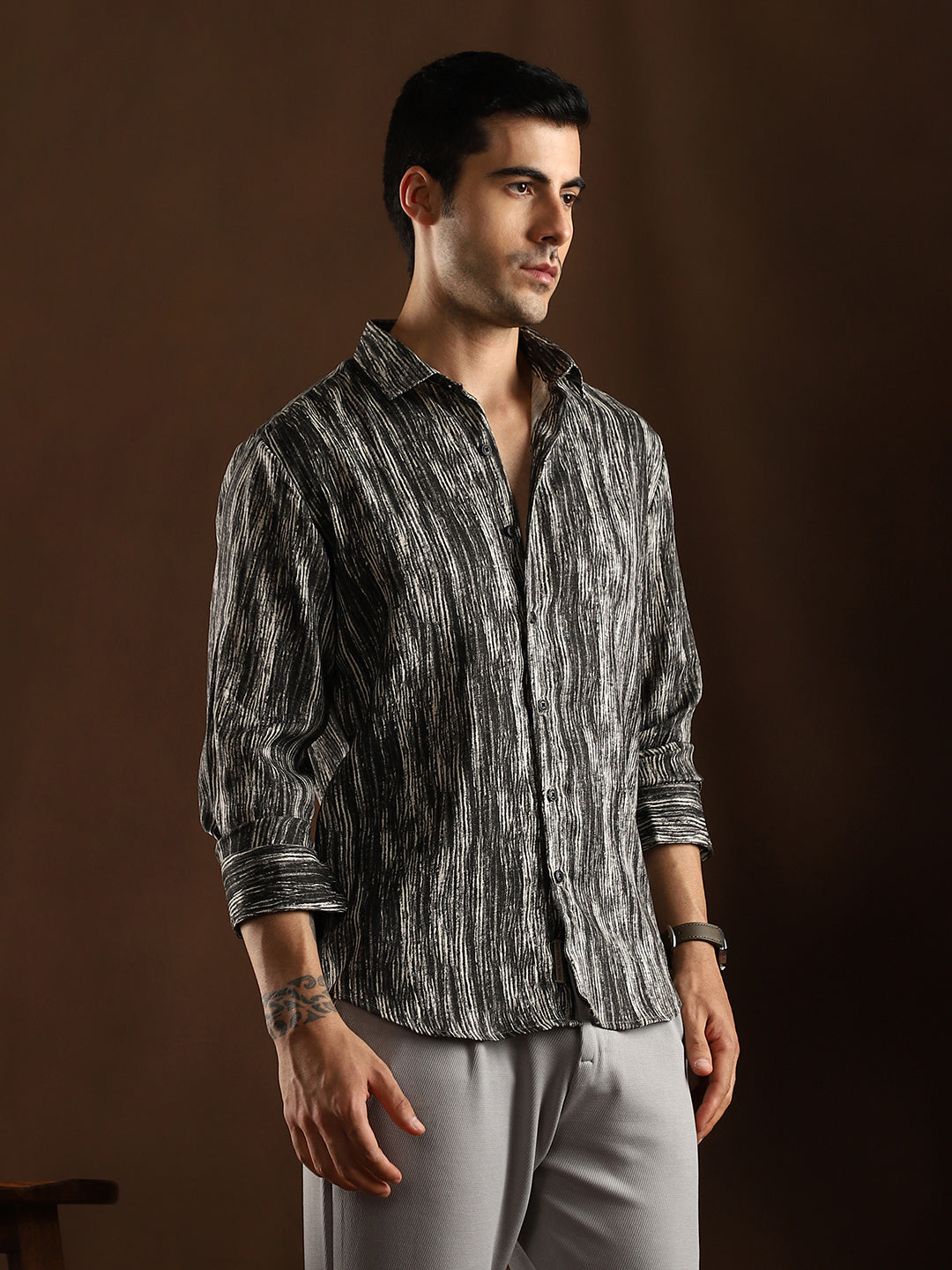 Distortion-Weave Shirt