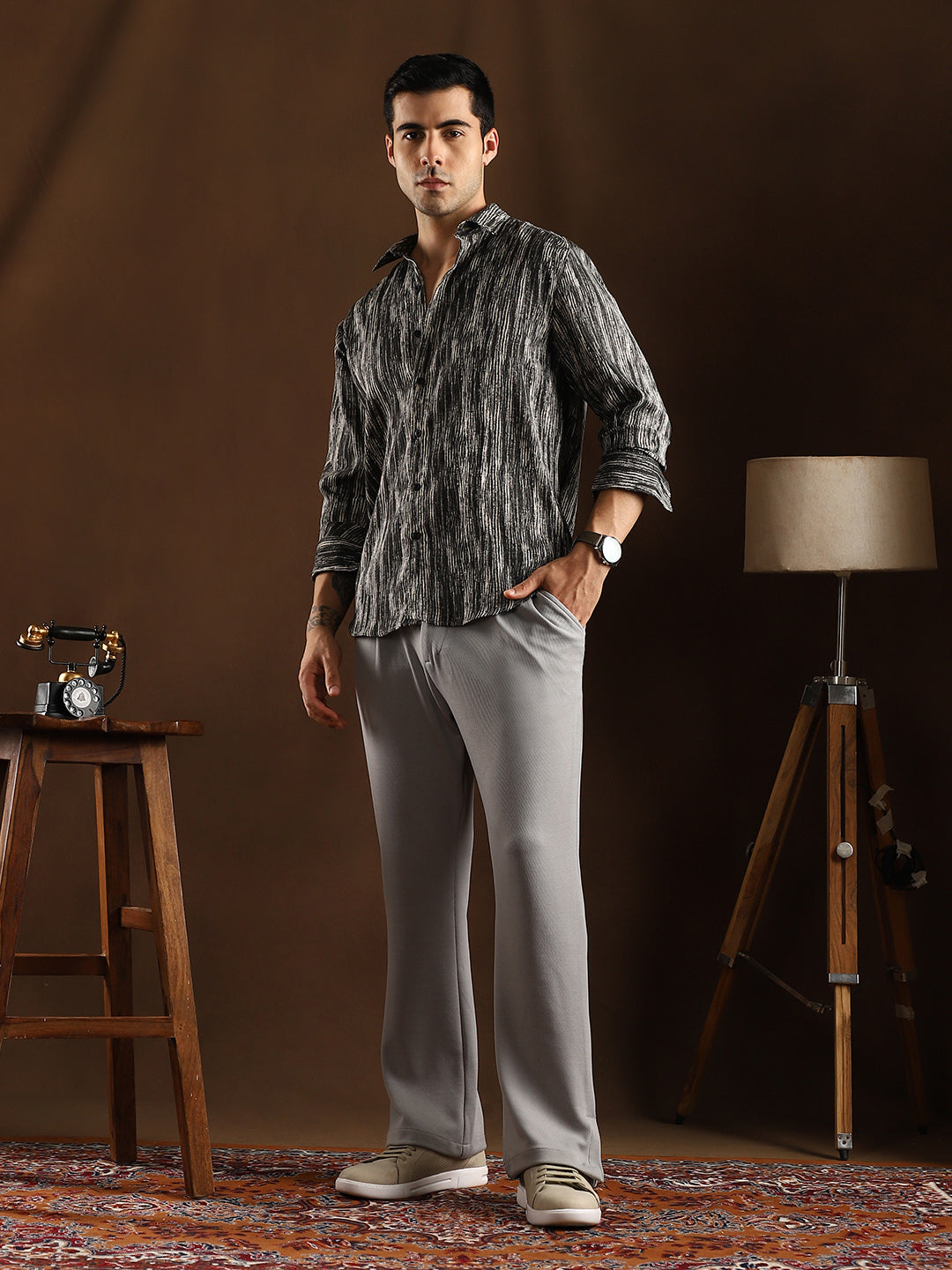 Distortion-Weave Shirt