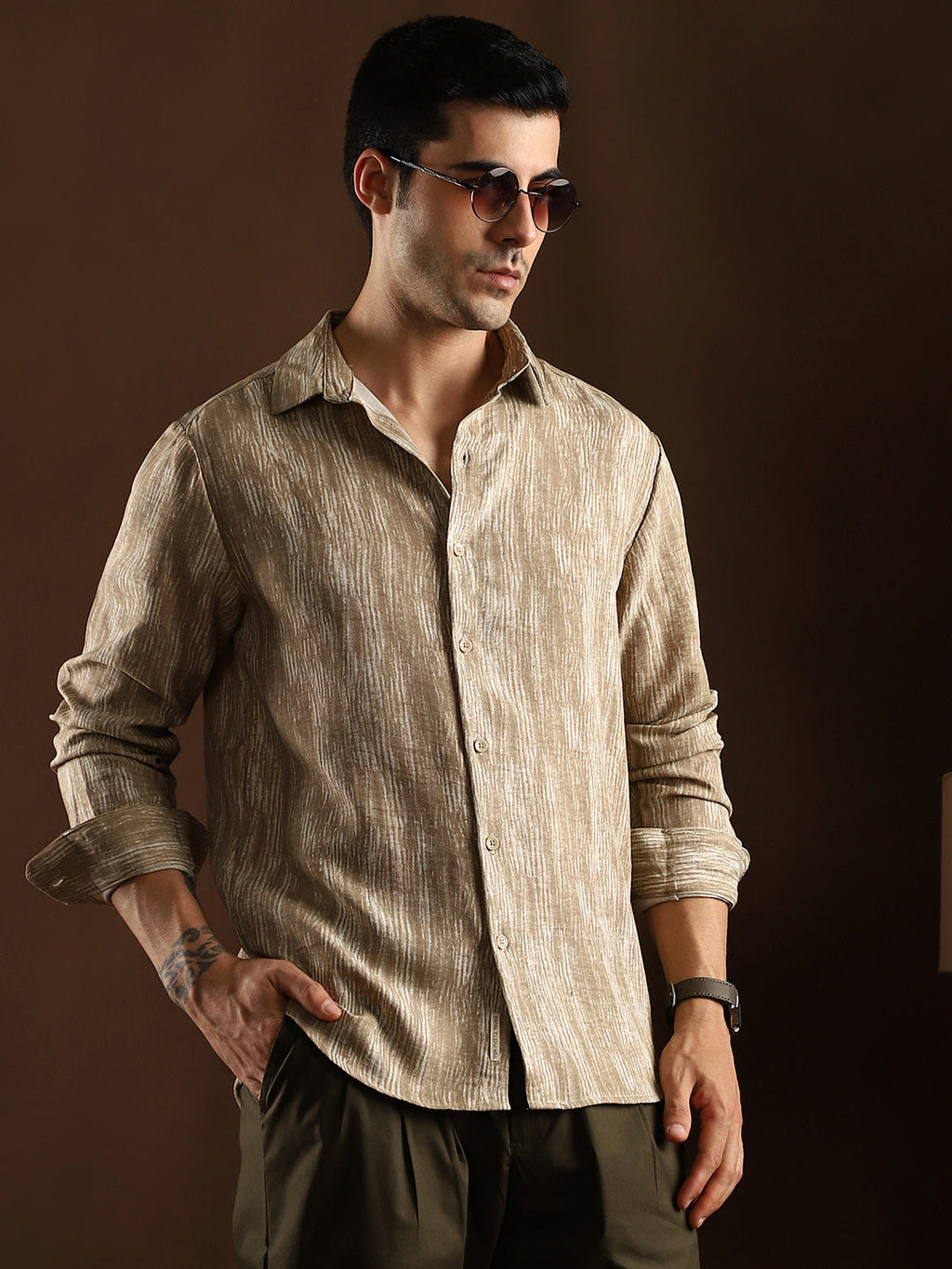 Distortion-Weave Shirt