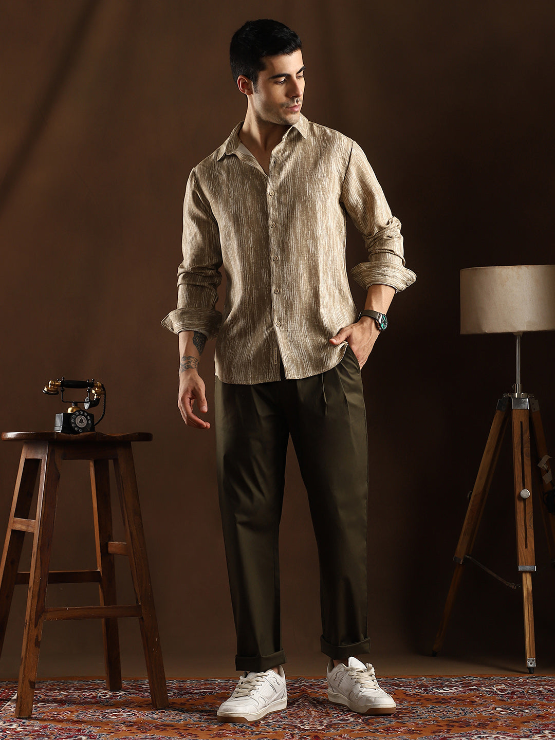 Distortion-Weave Shirt