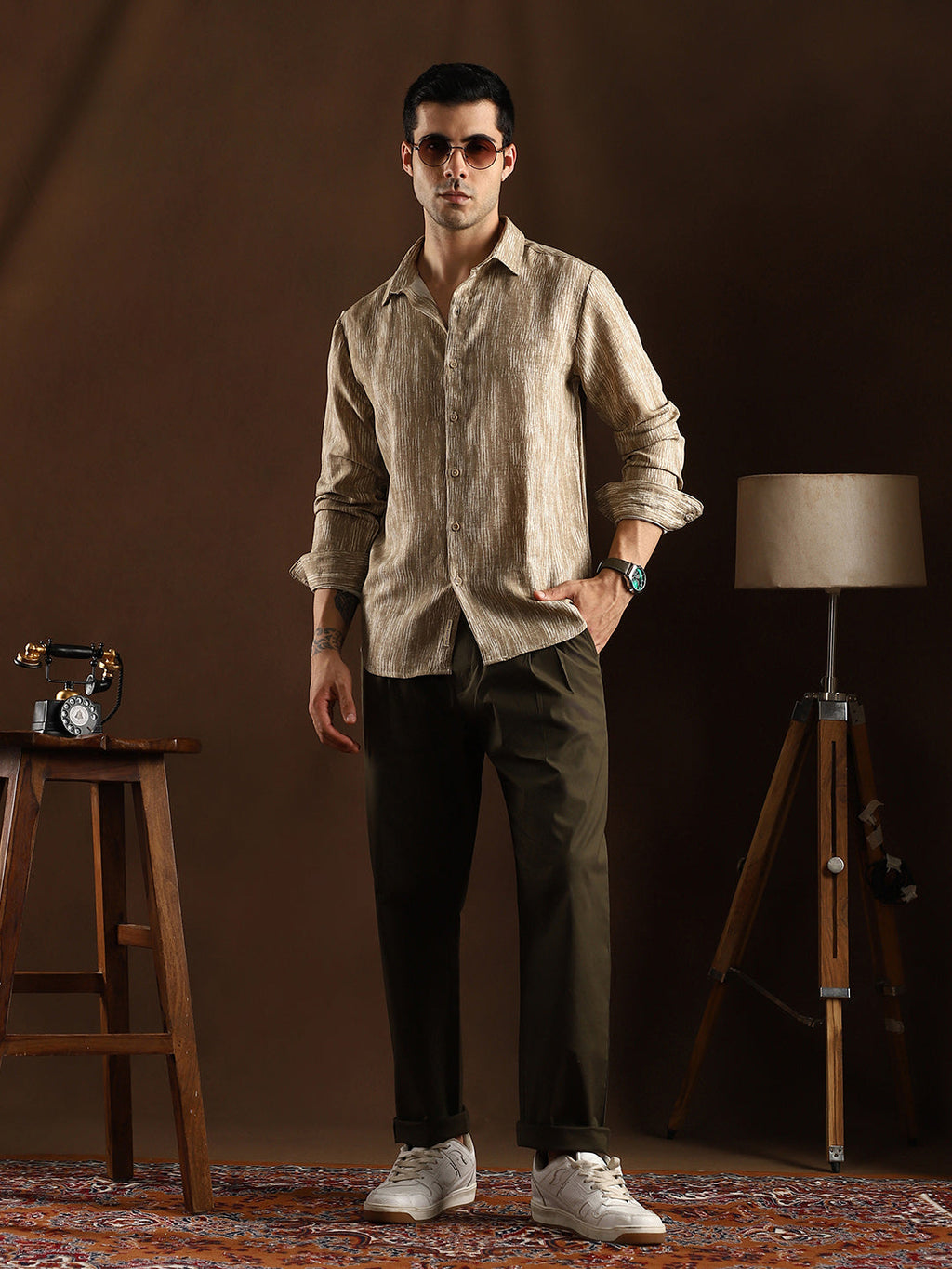 Distortion-Weave Shirt