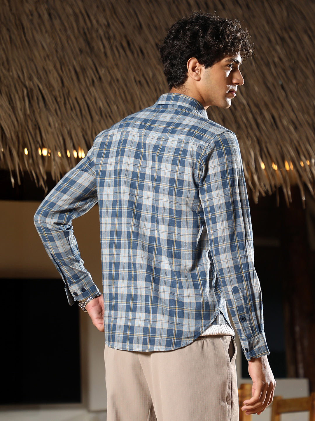 Button-Down Plaid Regular Shirt
