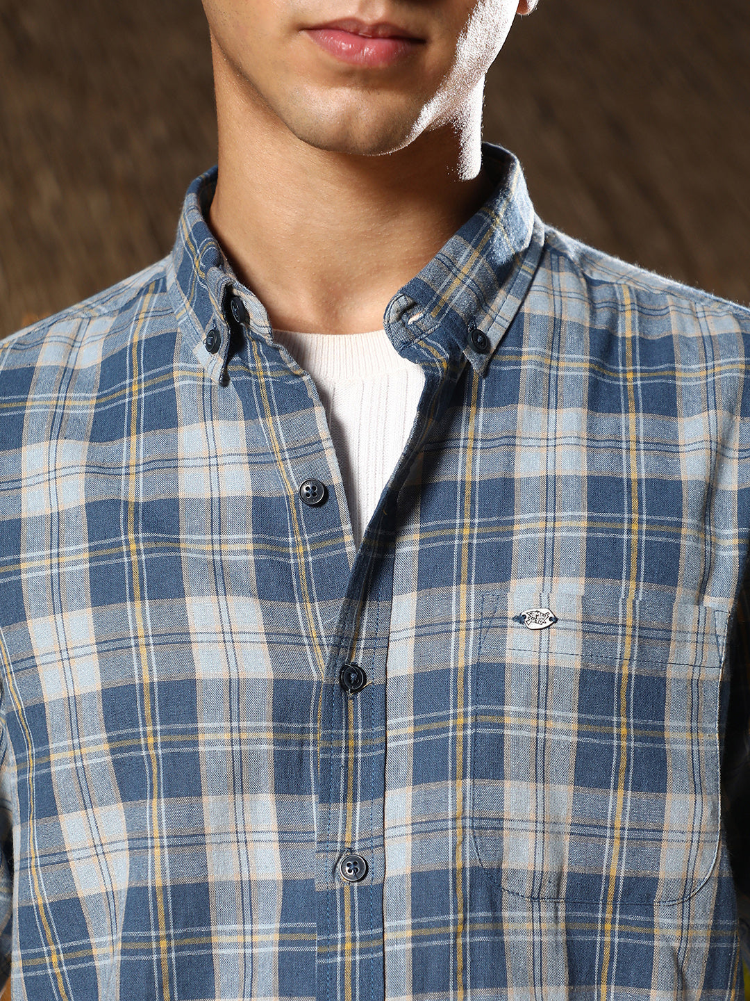 Button-Down Plaid Regular Shirt