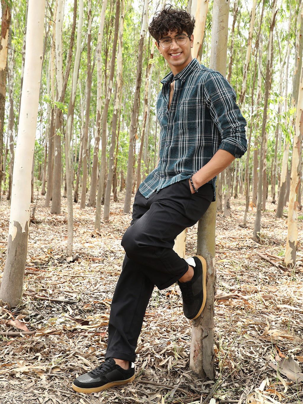 Plaid-Woven Regular Shirt