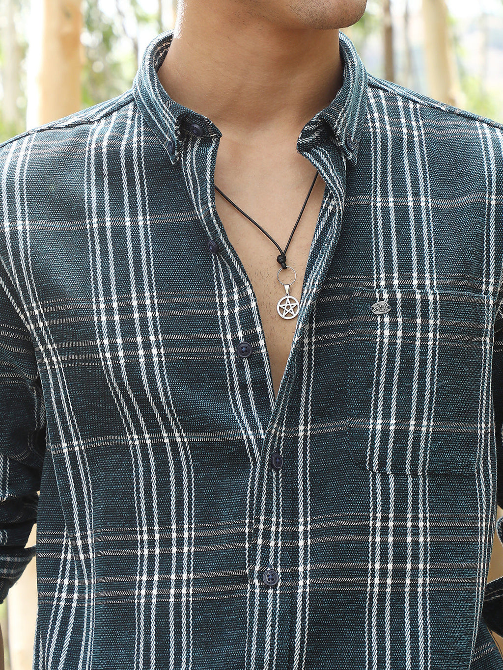 Plaid-Woven Regular Shirt