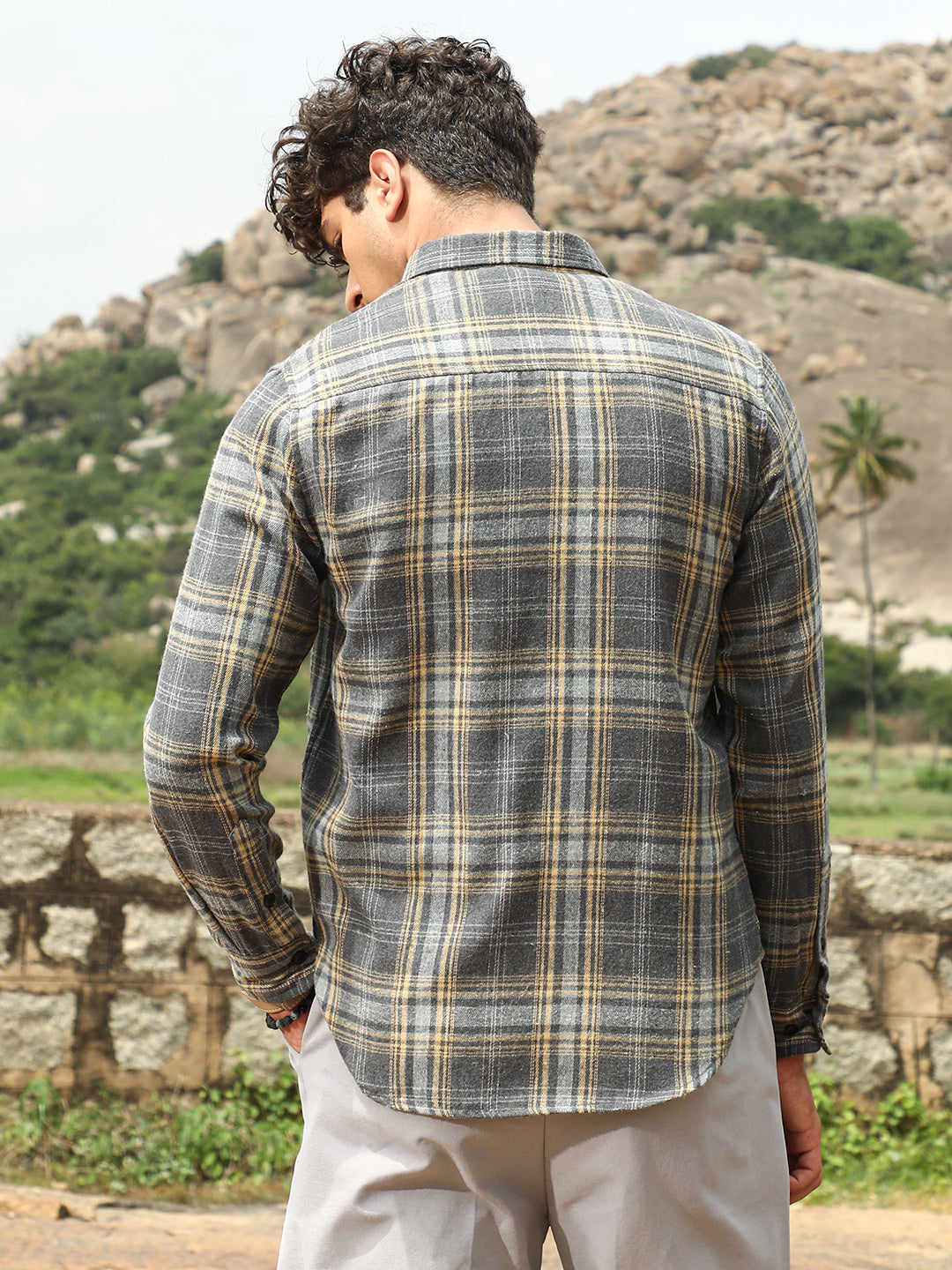 Tartan-Woven Regular Shirt