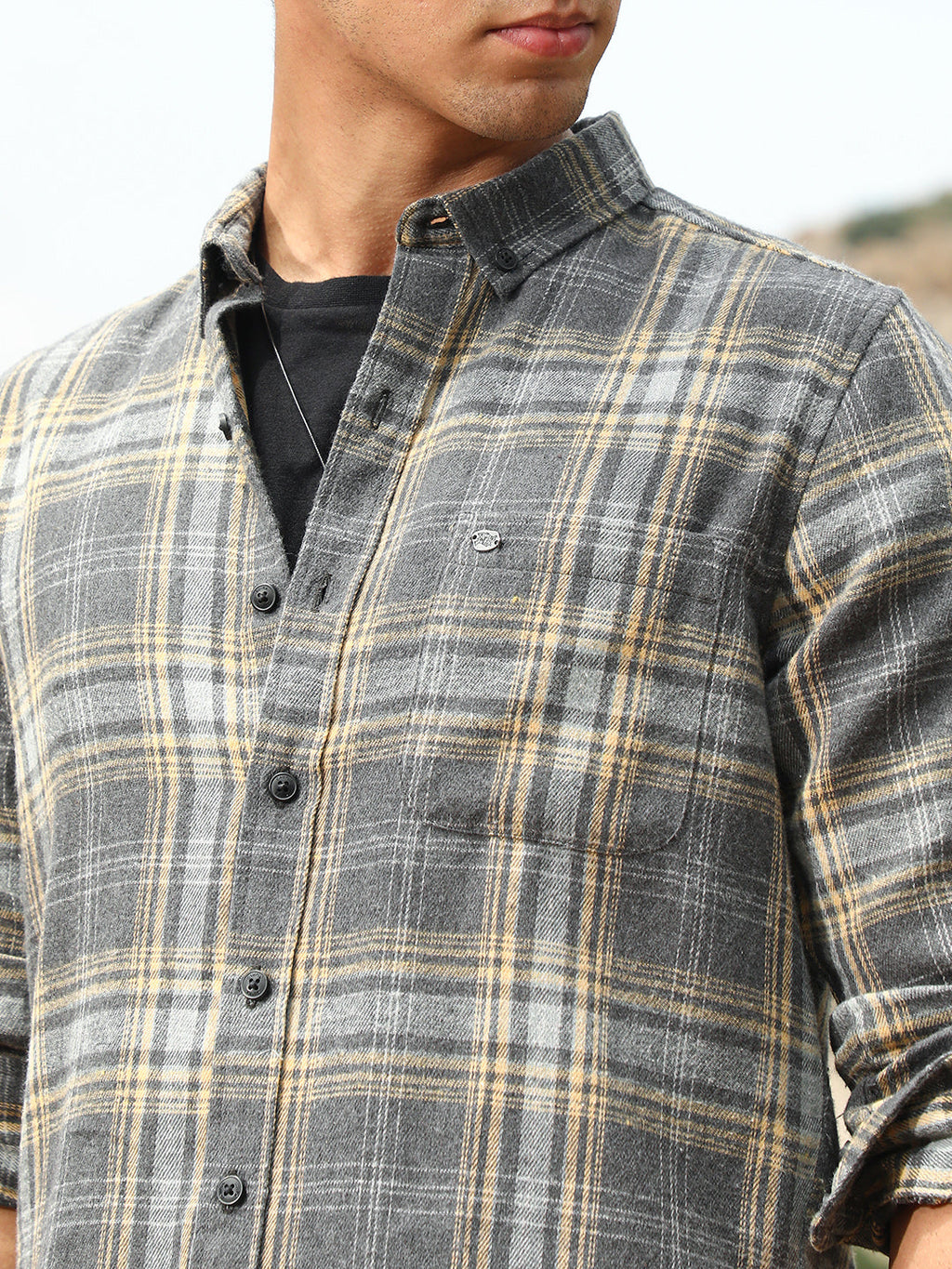 Tartan-Woven Regular Shirt