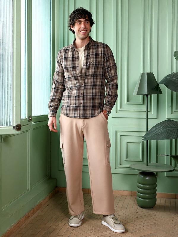 Button-Down Gradient-Plaid Shirt