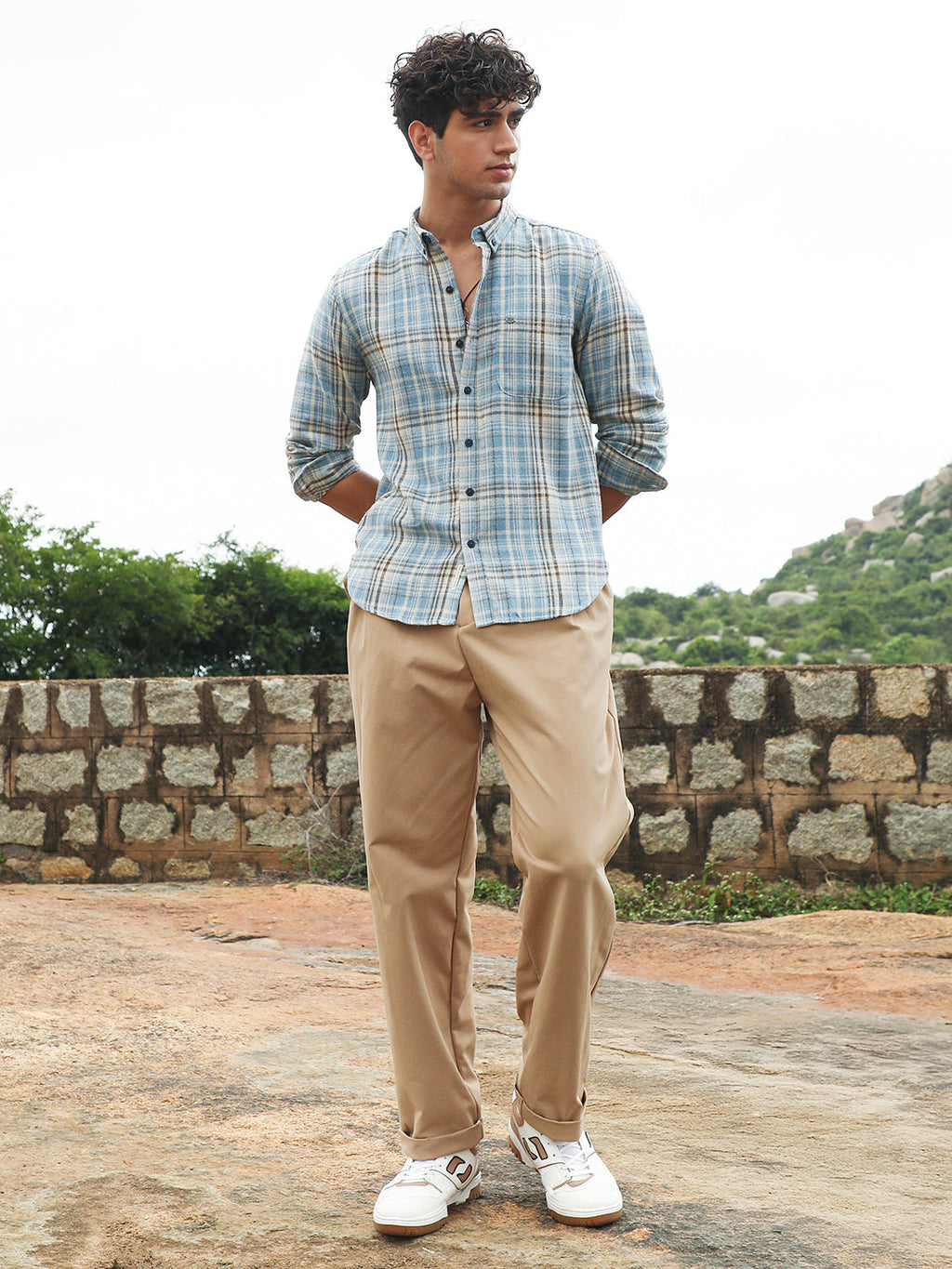 Tartan-Woven Regular Shirt