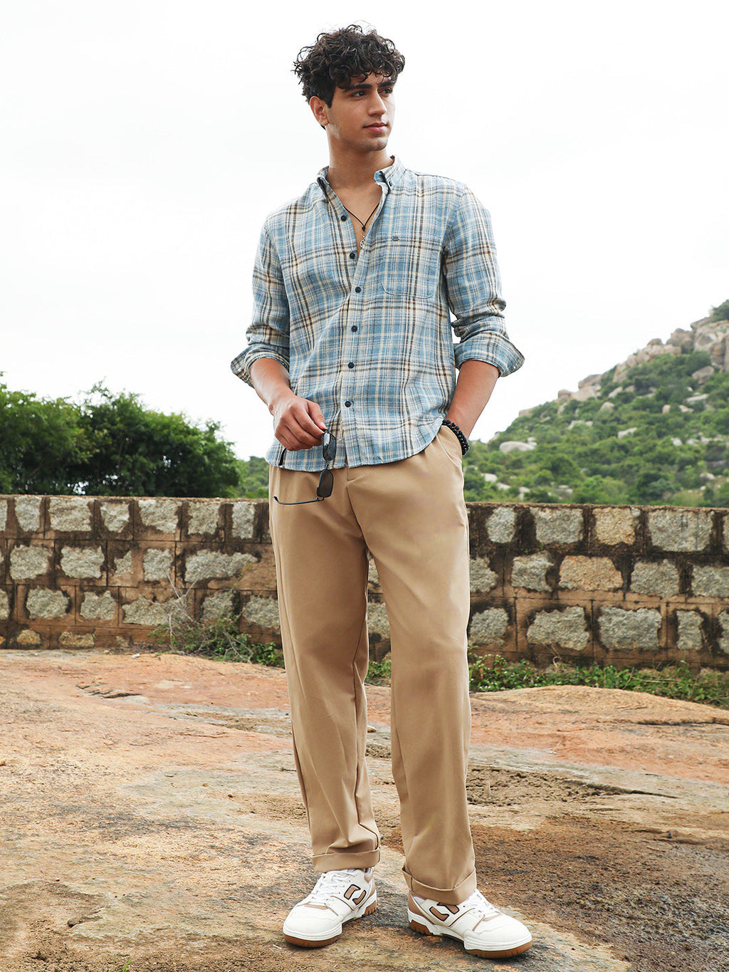 Tartan-Woven Regular Shirt