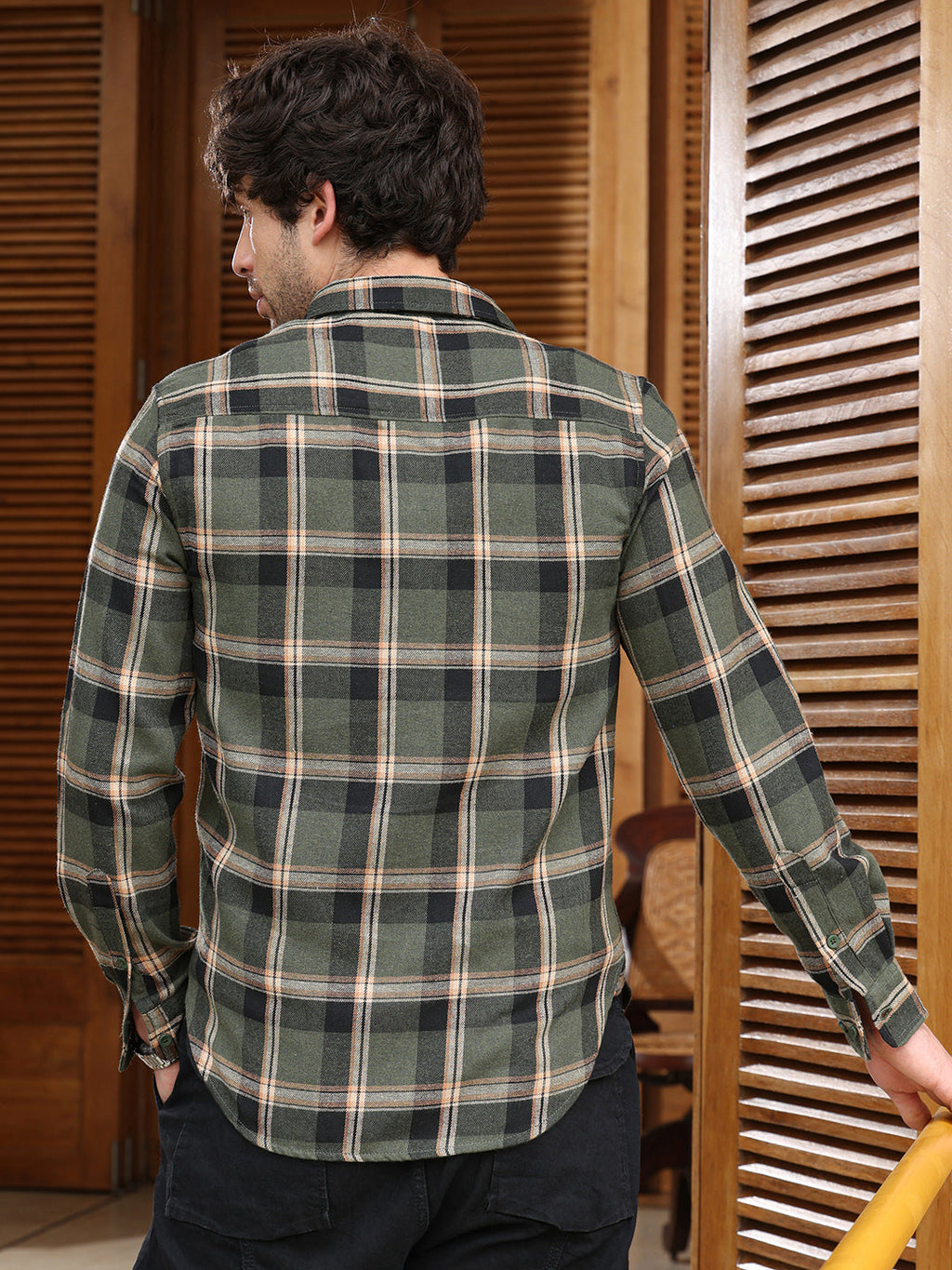 Button-Down Shadow-Plaid Shirt