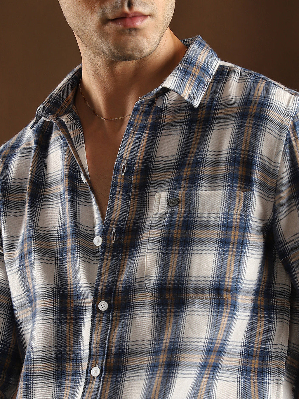 Gradient-Check Regular Shirt