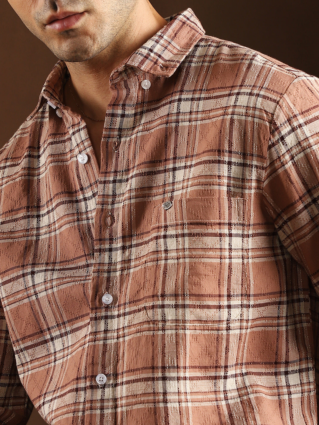 Tactile-Check Regular Shirt