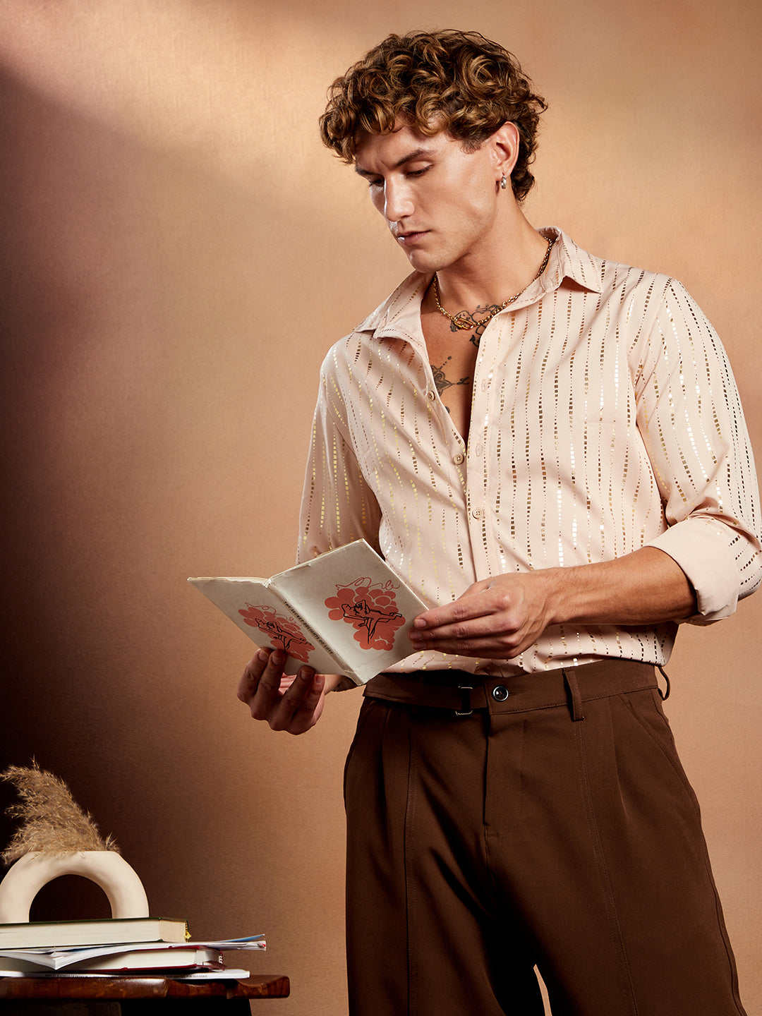 Metallic-Vined Shirt