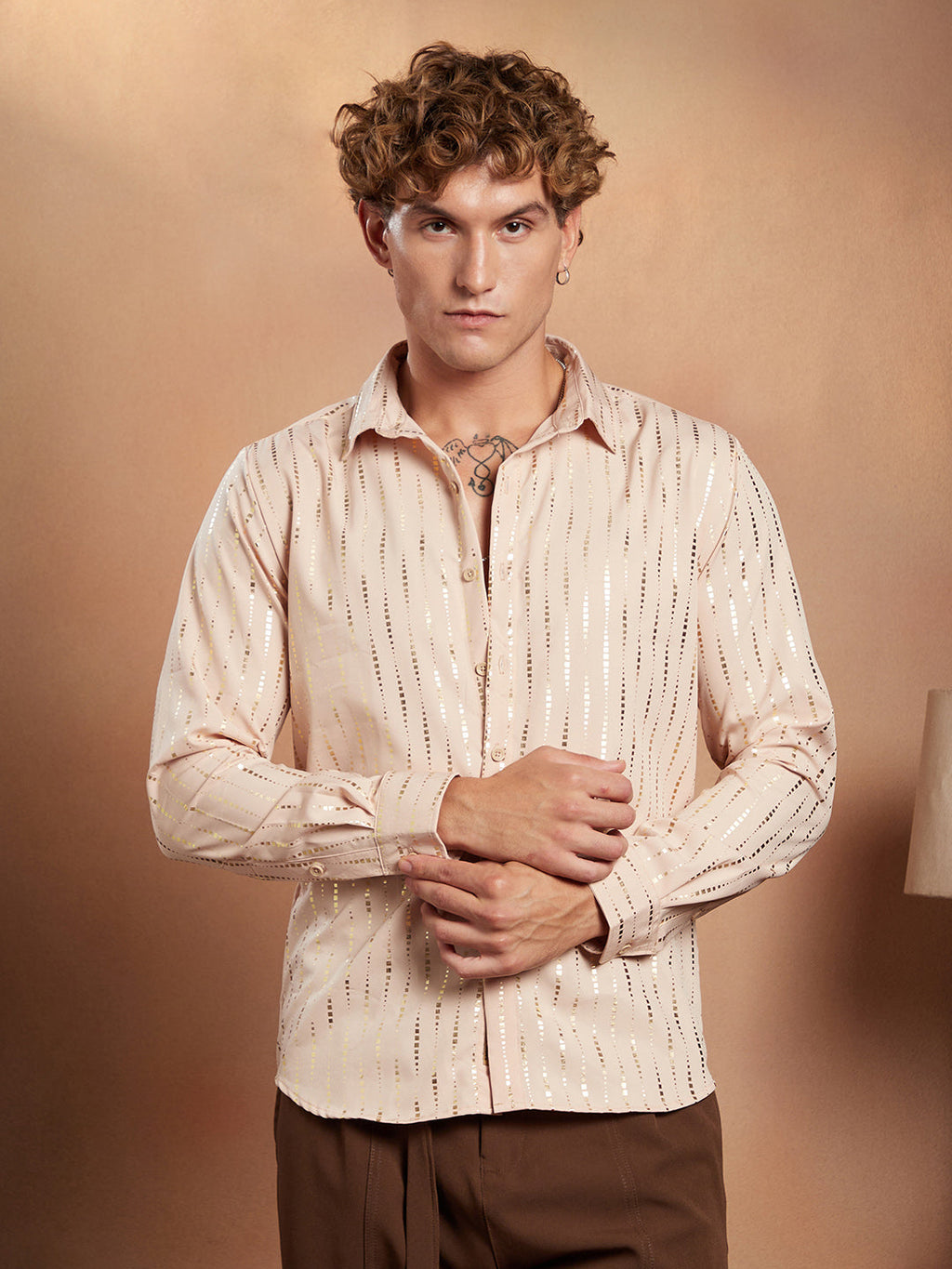 Metallic-Vined Shirt