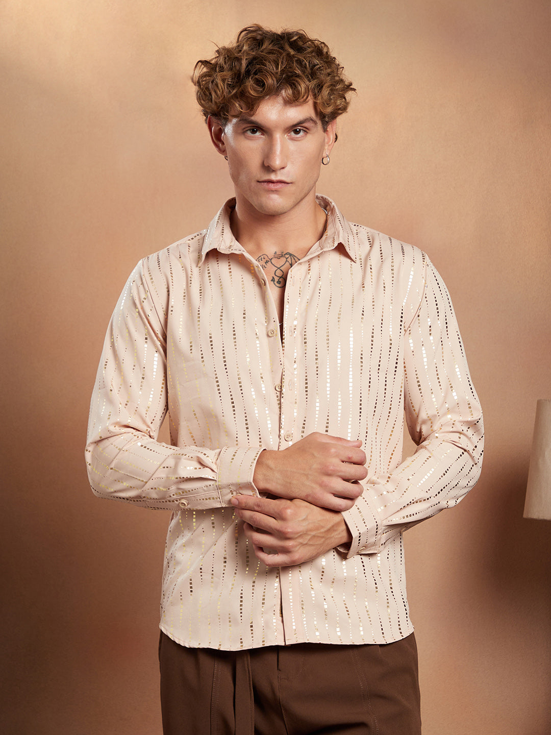 Metallic-Vined Shirt