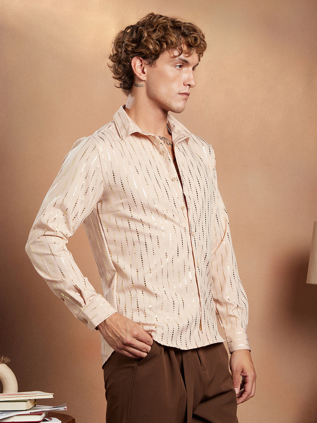 Metallic-Vined Shirt