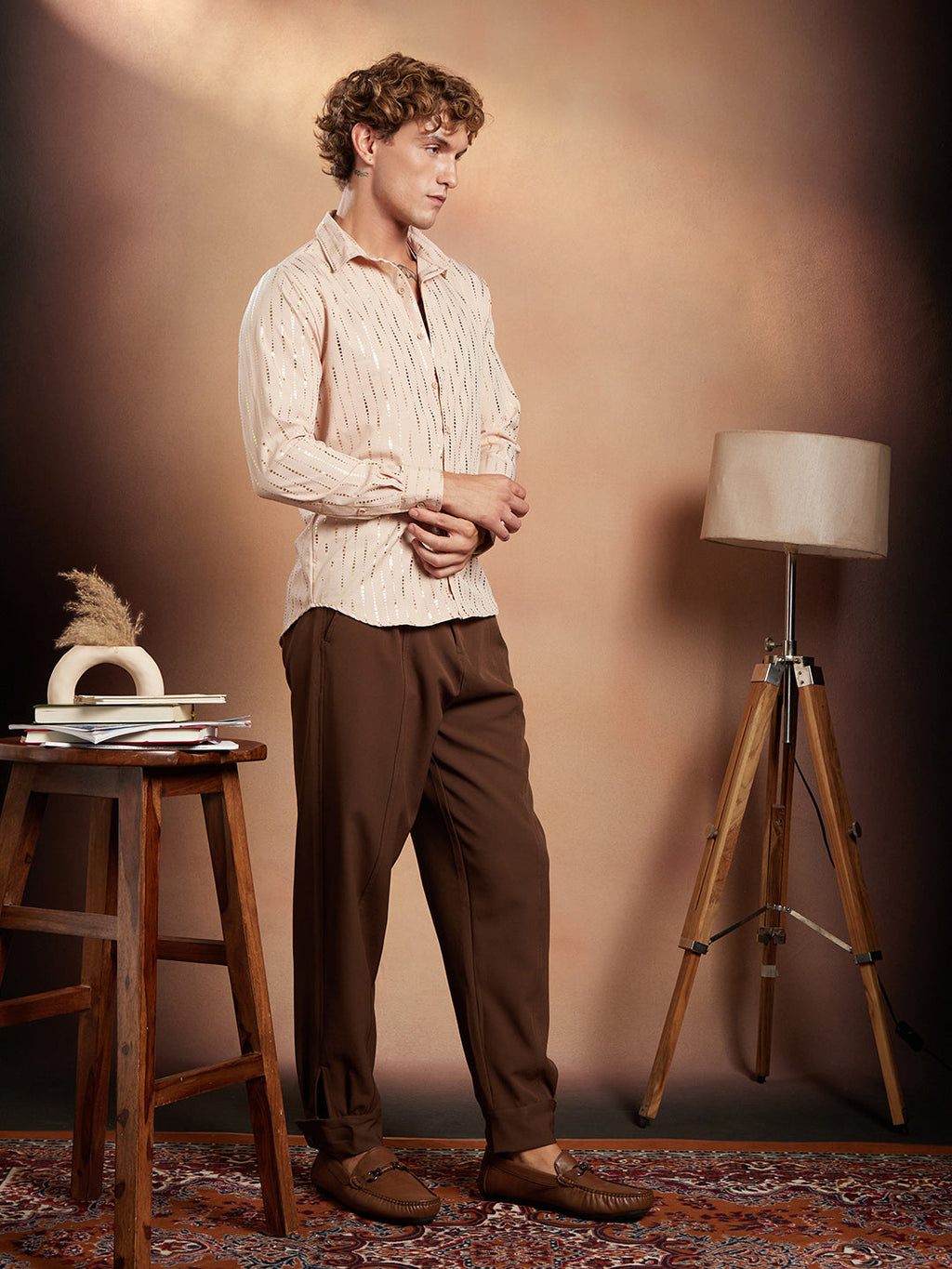 Metallic-Vined Shirt