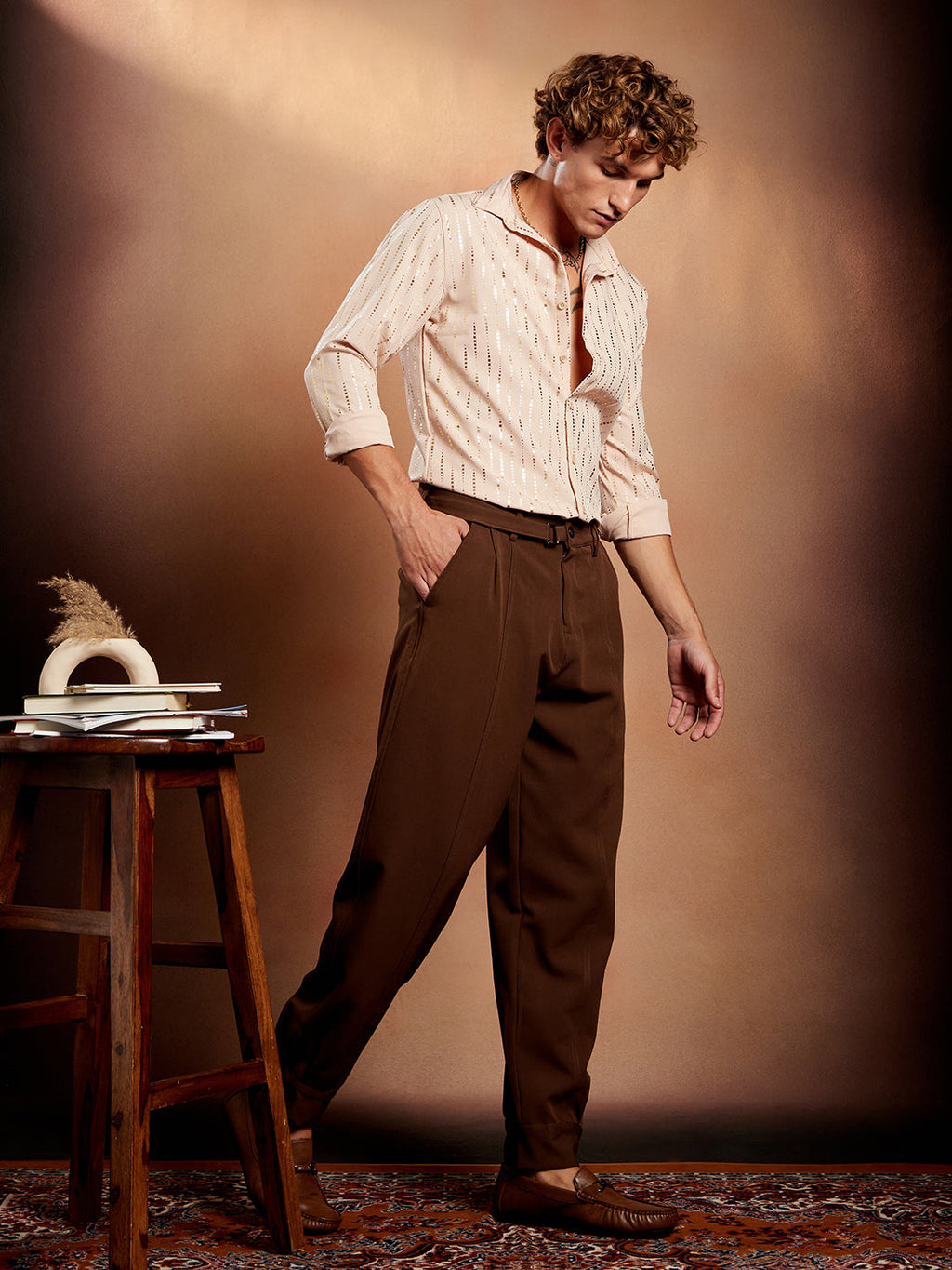 Metallic-Vined Shirt