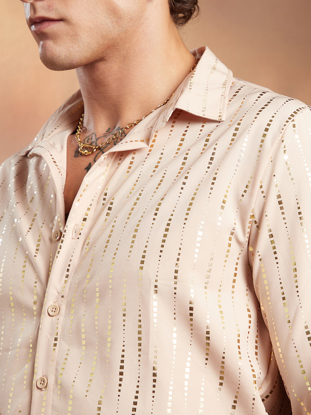 Metallic-Vined Shirt