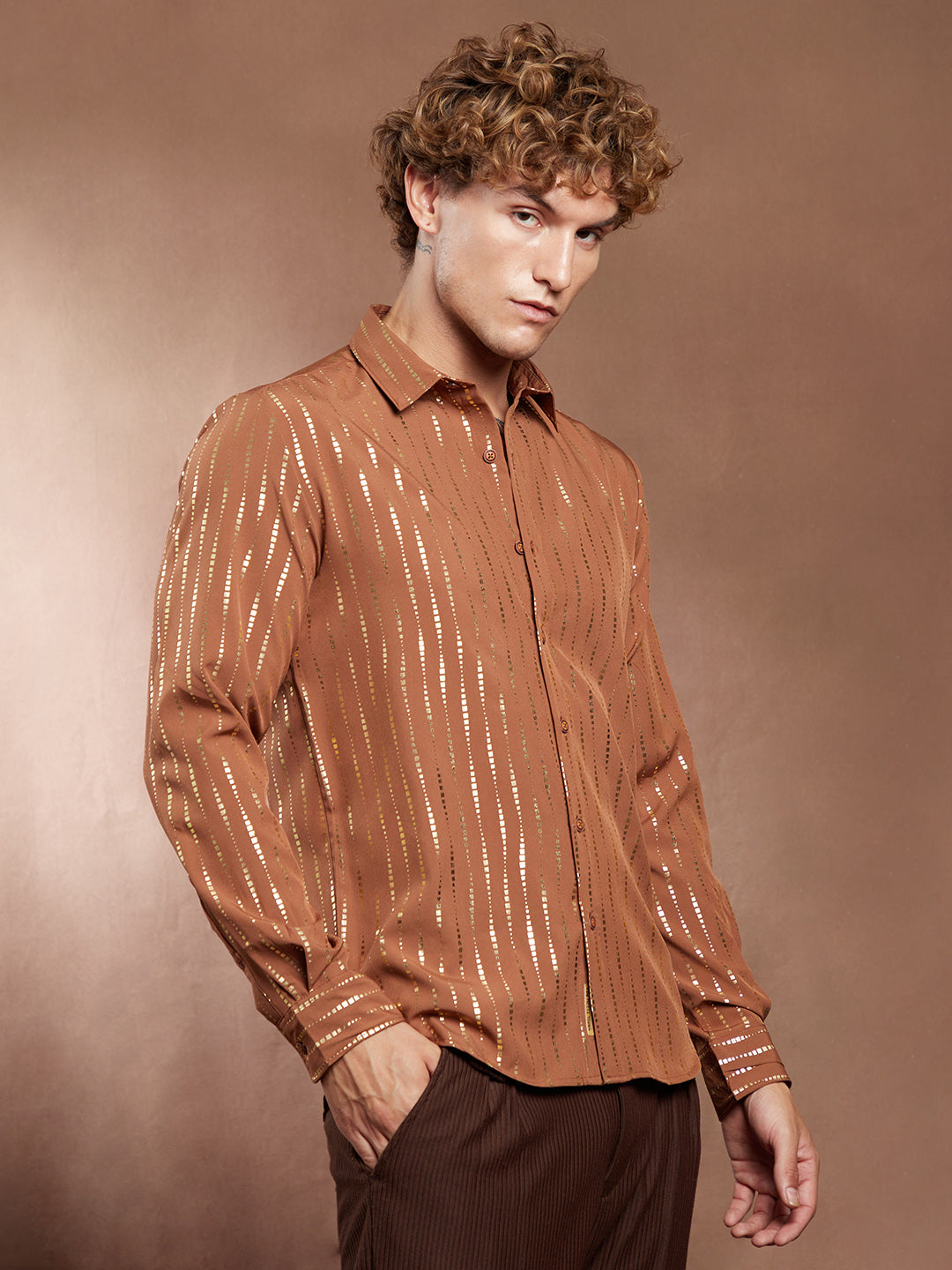 Metallic-Vined Shirt