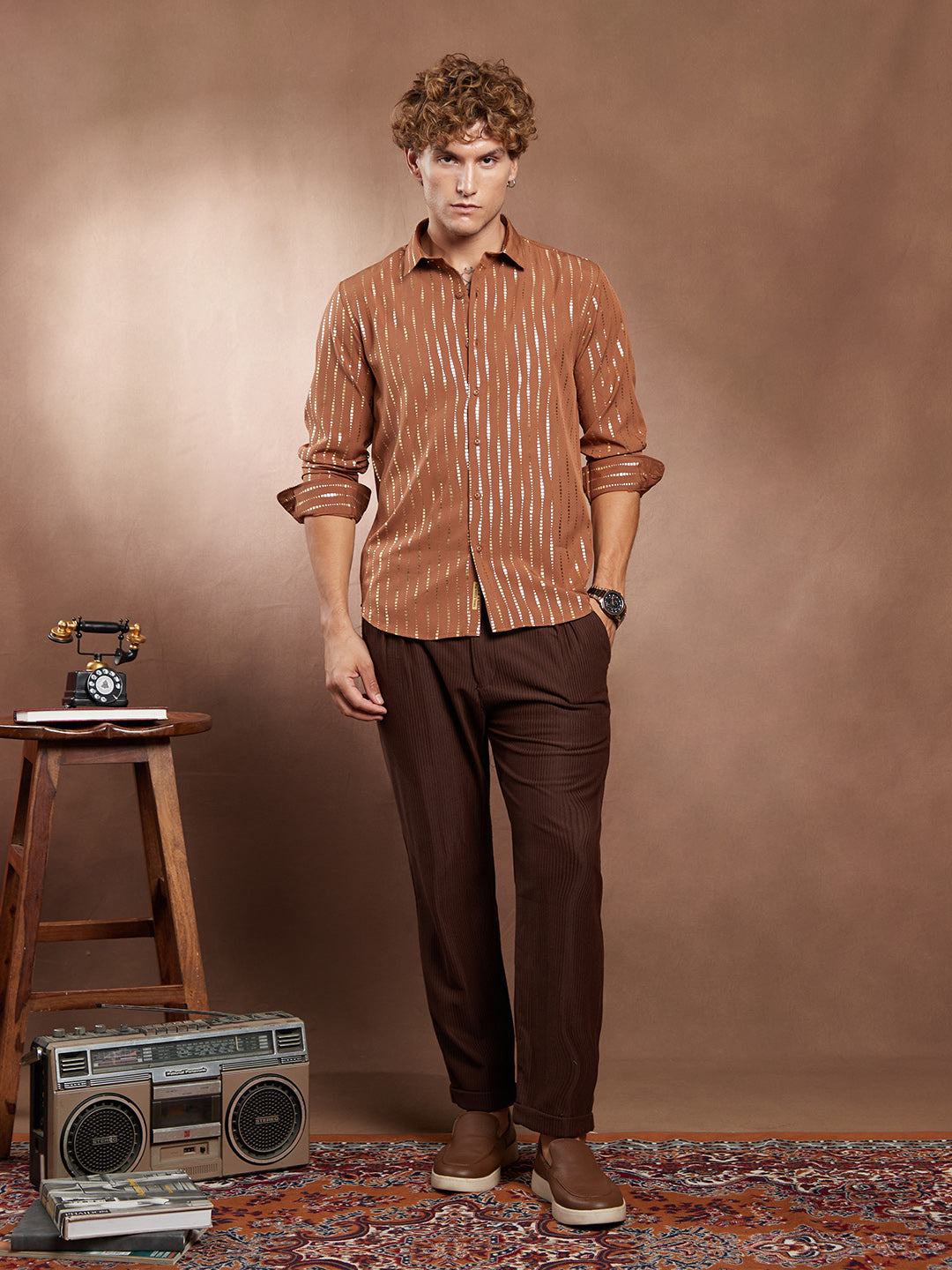 Metallic-Vined Shirt