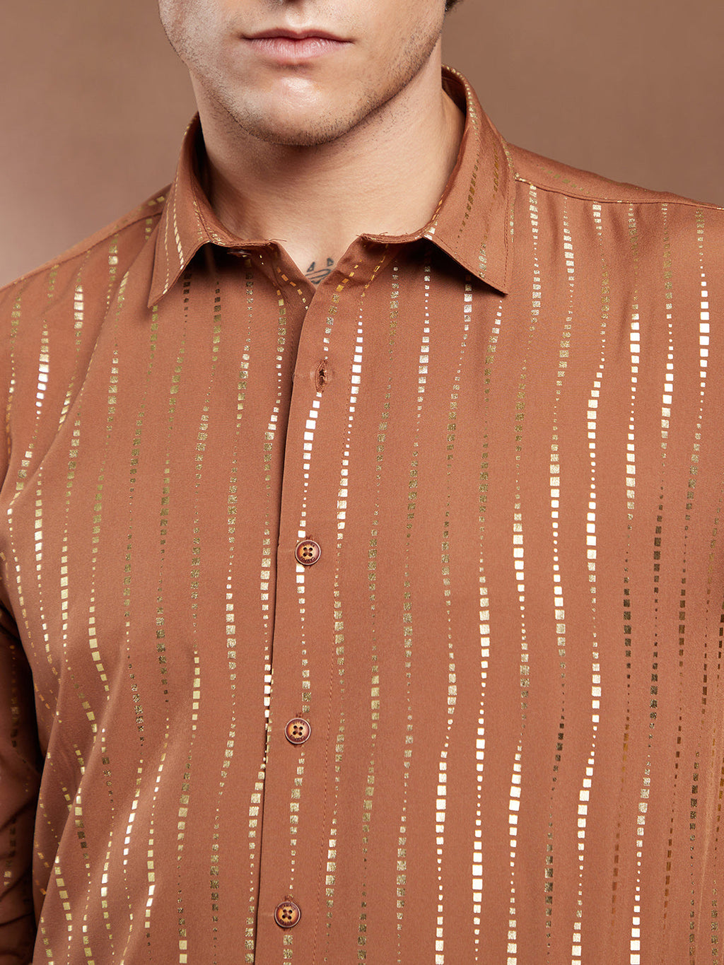 Metallic-Vined Shirt