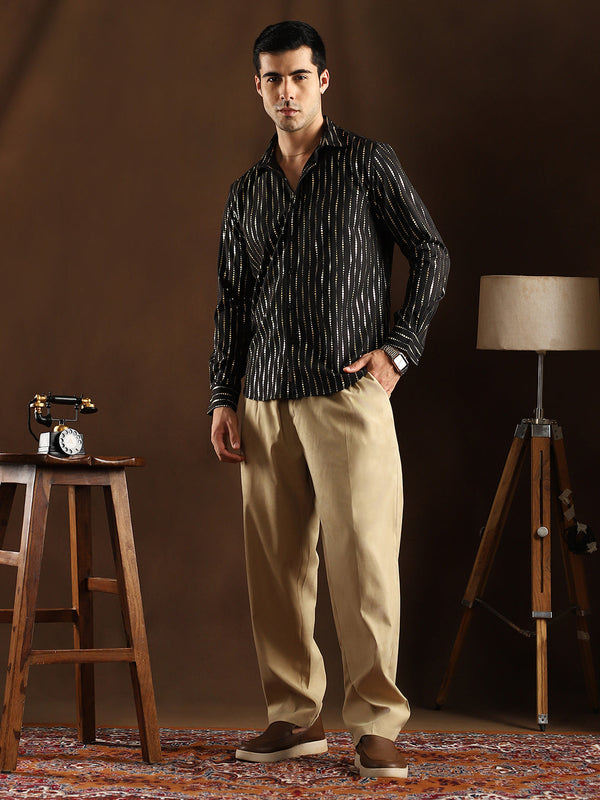 Metallic-Vined Shirt