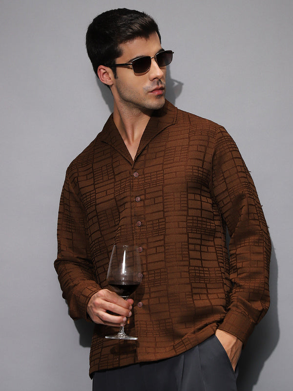 Cross-Stitch Stripe Knit Shirt