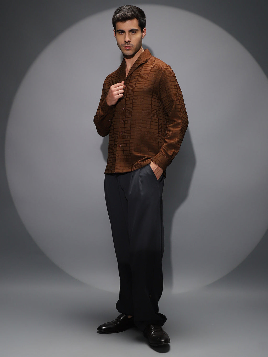 Cross-Stitch Stripe Knit Shirt