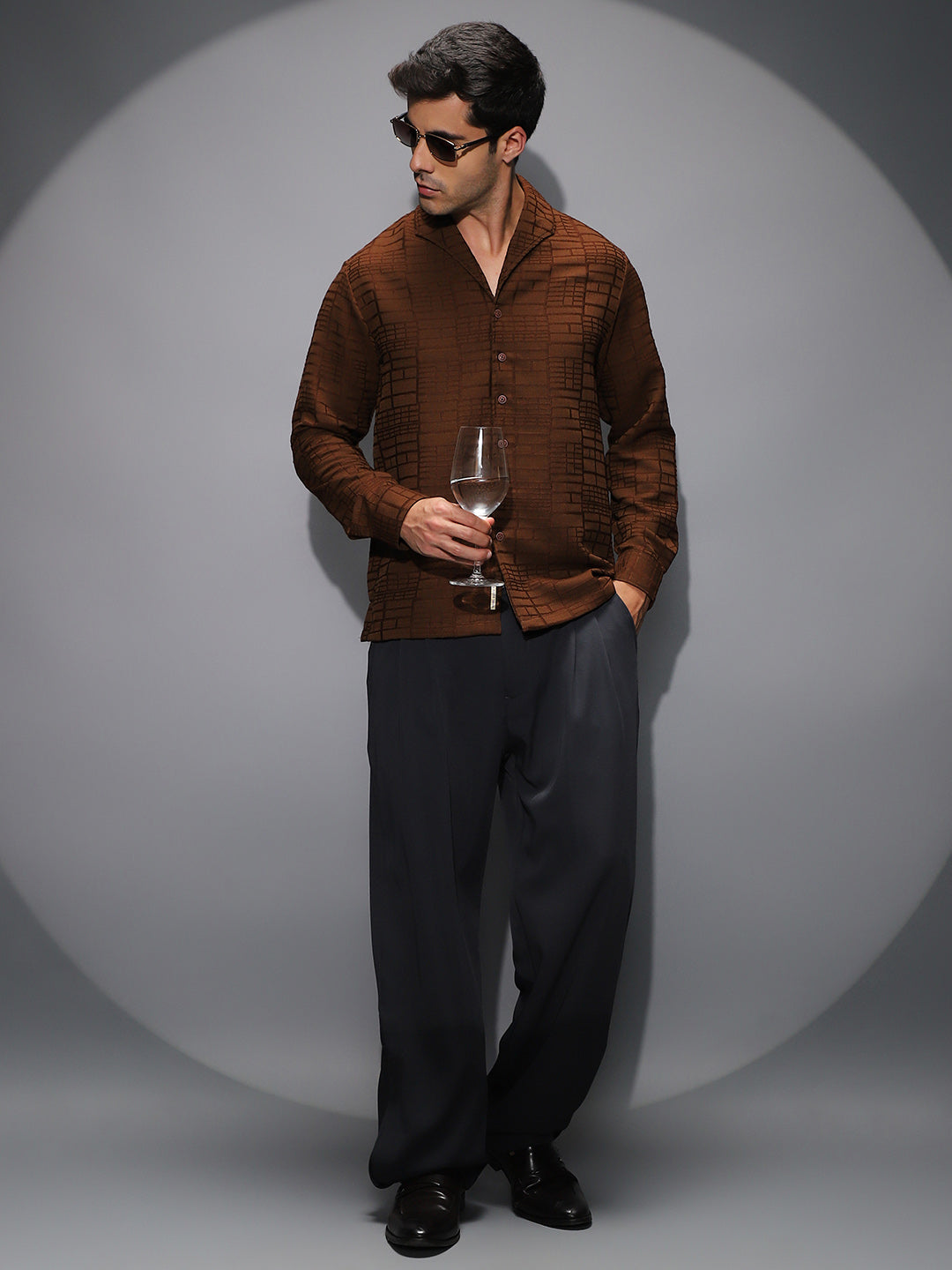 Cross-Stitch Stripe Knit Shirt