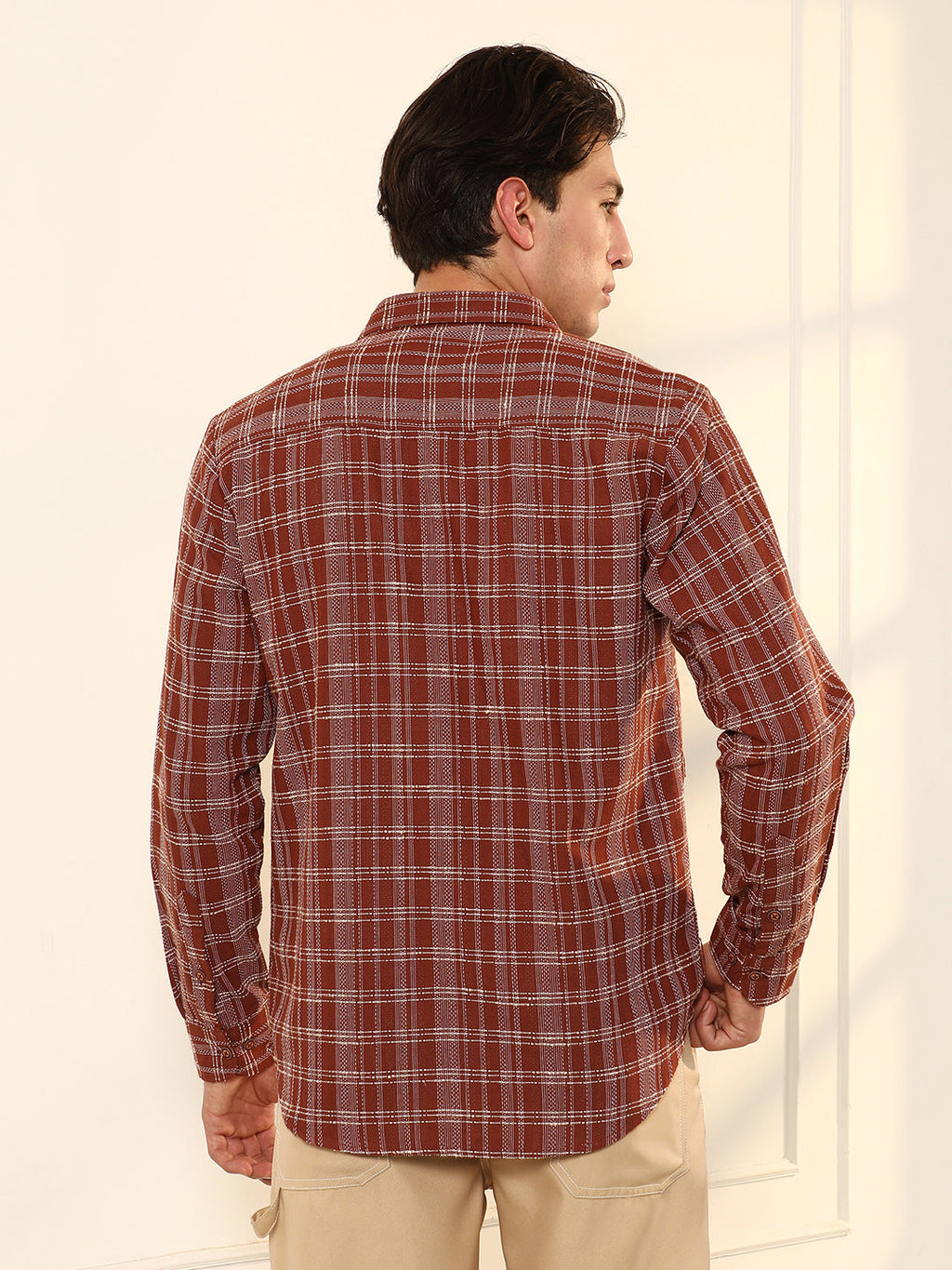 Woven Static-Plaid Shirt