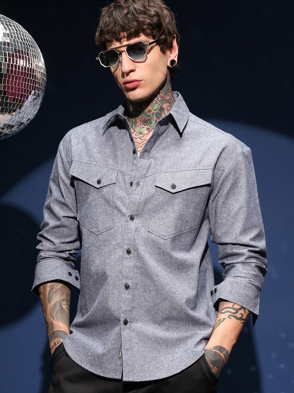 Flap-Pocket Relaxed Shirt