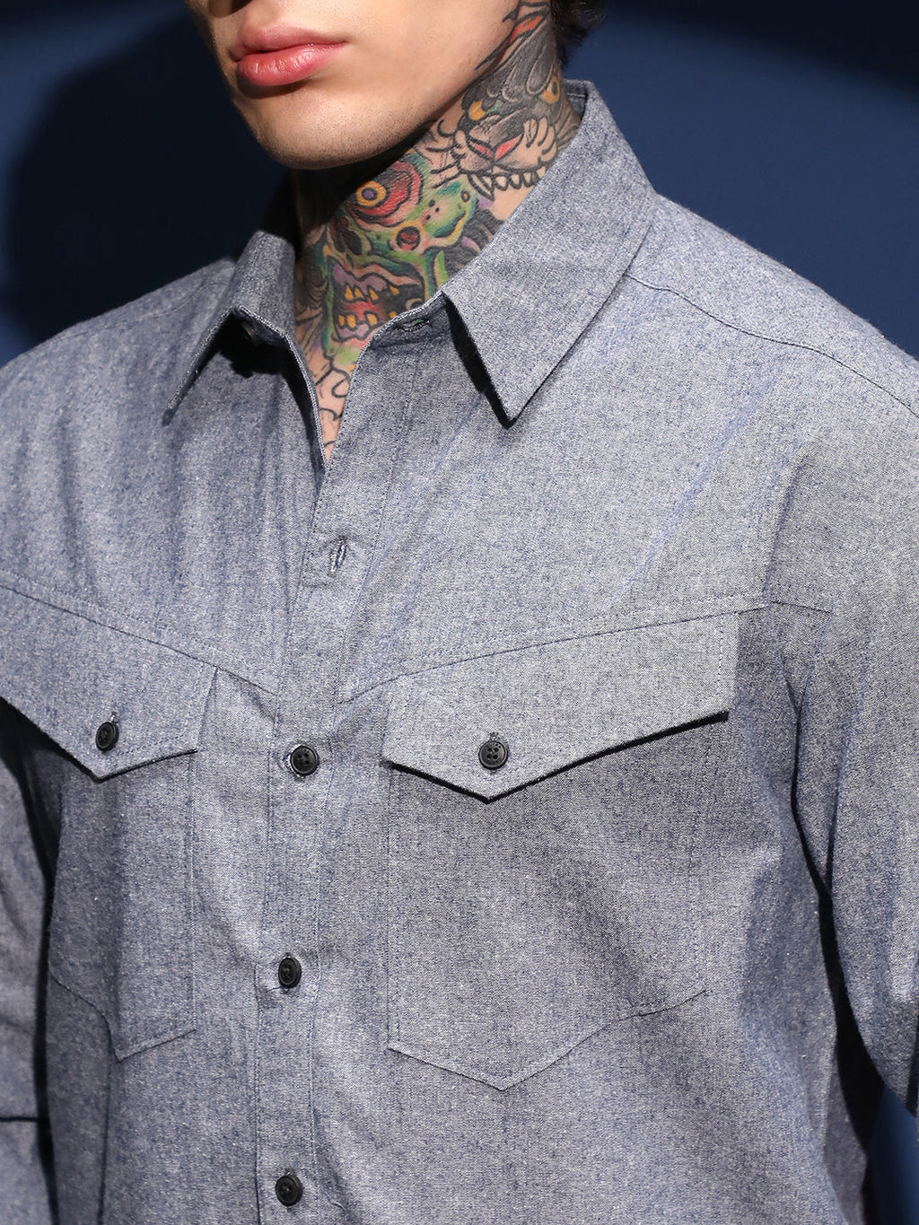 Flap-Pocket Relaxed Shirt