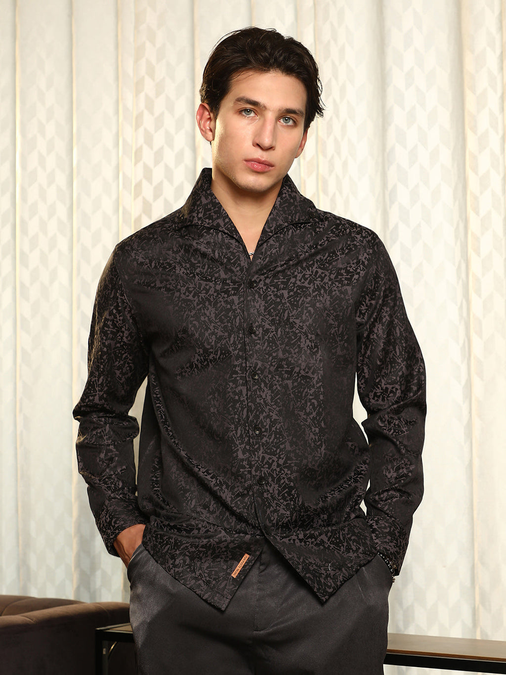 Splatter-Jacquard Shirt