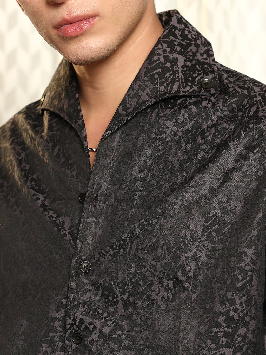 Splatter-Jacquard Shirt