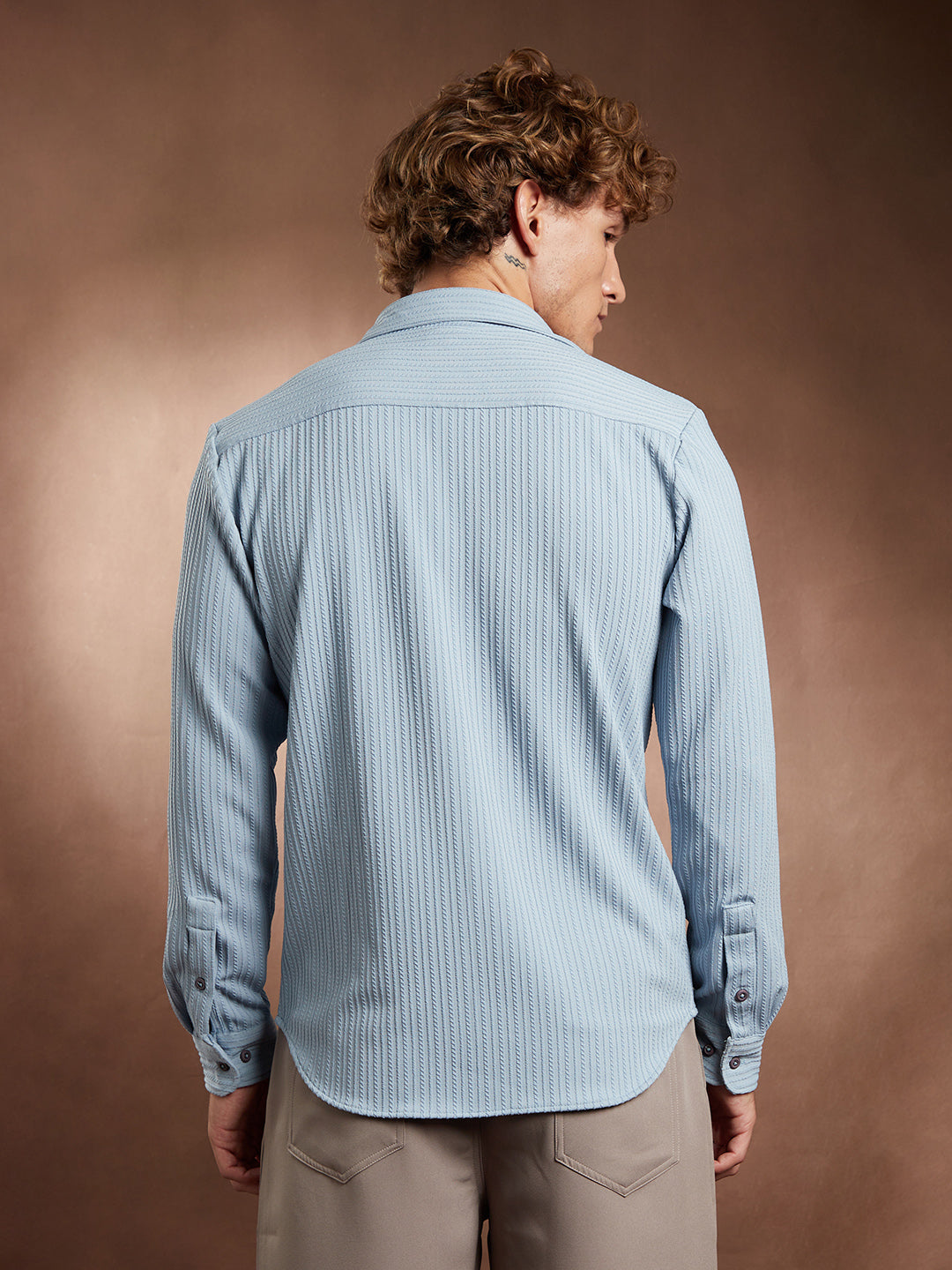 Rope-Striped Tactile Shirt