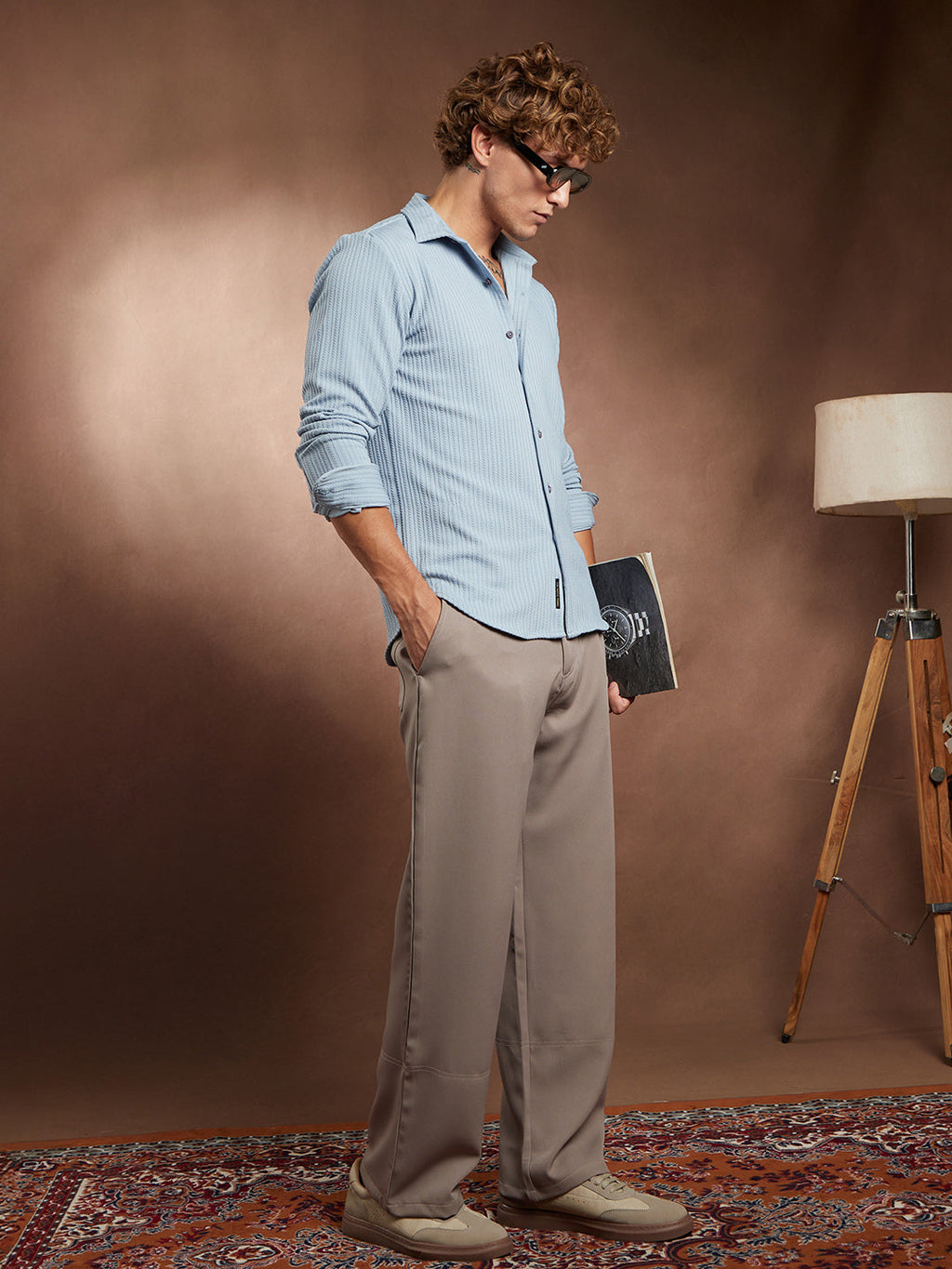 Rope-Striped Tactile Shirt