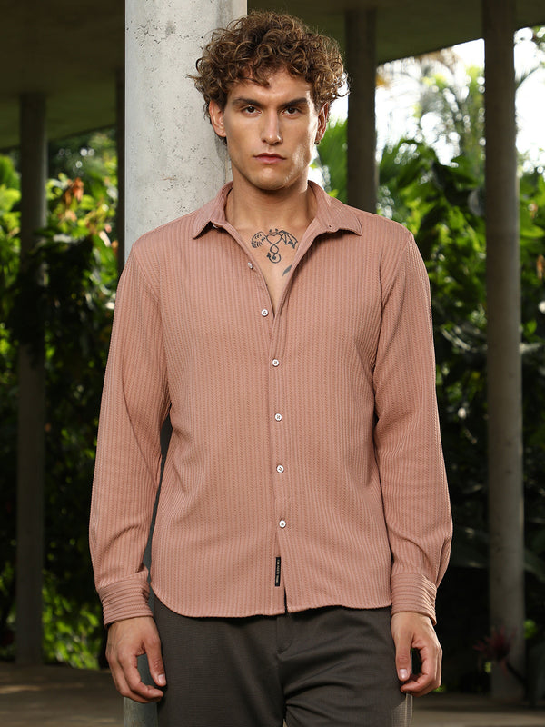 Rope-Striped Tactile Shirt