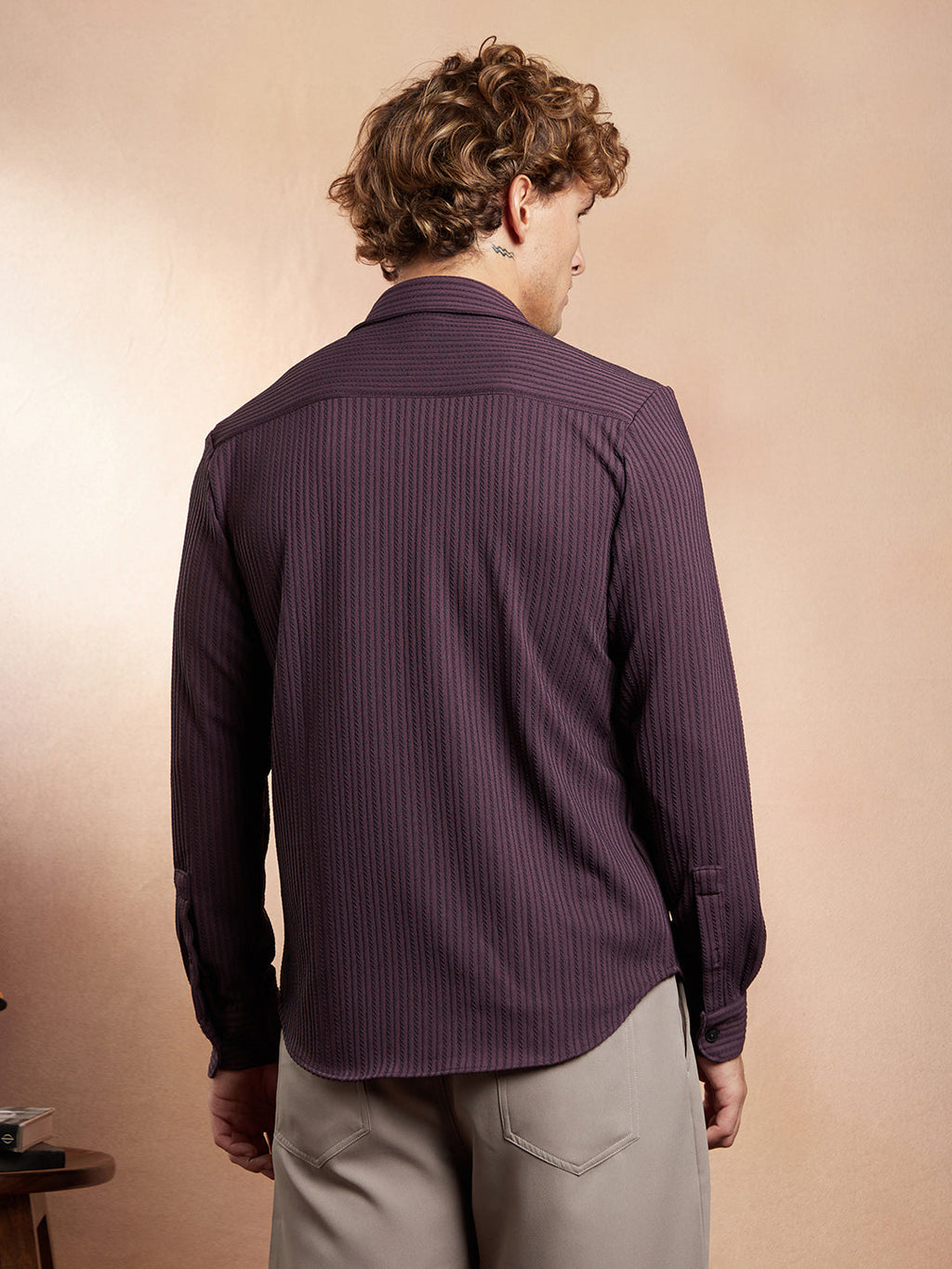 Rope-Striped Tactile Shirt