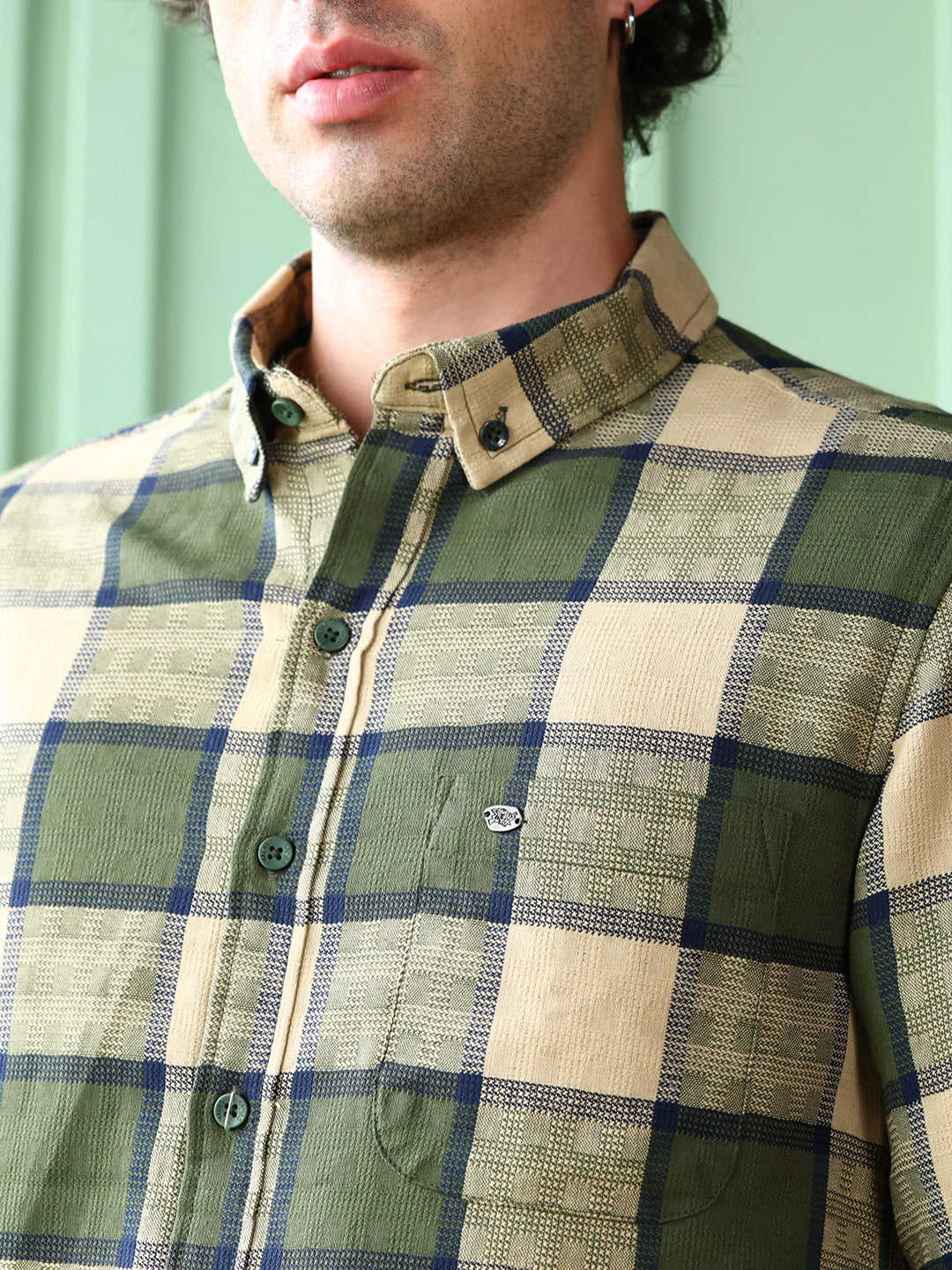 Button-Down Block-Check Shirt